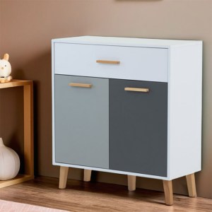 alpha-TO-TIMMYCHEST2D1S-14641 ΚΟΜΟΤΑ TIMMY ΛΕΥΚΟ-ΓΡΑΦΙΤΗ-ΓΚΡΙ 84X36X92CM