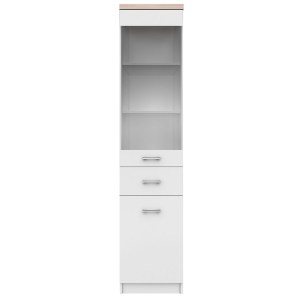 alpha-TO-TOP1D1W1SW-3030 ΒΙΤΡΙΝΑ ΜΟΝΟΦΥΛΛΗ TOP MIX 40X33X183CM ΛΕΥΚΗ-ΣΟΝΟΜΑ