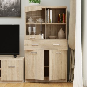 alpha-TO-TOP2D1W1S80-16841 ΒΙΤΡΙΝΑ ΔΙΦΥΛΛΗ TOP MIX 80X33X145CM ΣΟΝΟΜΑ
