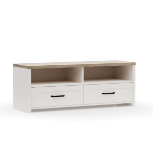 alpha-TO-VERNERTV2S-16635 ΕΠΙΠΛΟ TV VERNE 137.9X45X52.1CM ΛΕΥΚΟ-ΦΥΣΙΚΟΣ ΔΡΥΣ