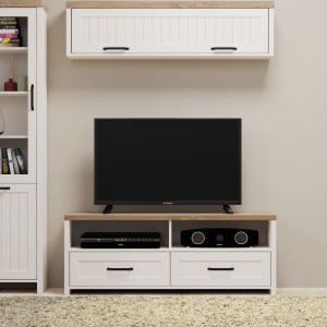 alpha-TO-VERNERTV2S-16637 ΕΠΙΠΛΟ TV VERNE 137.9X45X52.1CM ΛΕΥΚΟ-ΦΥΣΙΚΟΣ ΔΡΥΣ