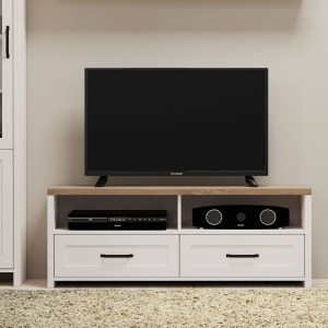 alpha-TO-VERNERTV2S-3061 ΕΠΙΠΛΟ TV VERNE 137.9X45X52.1CM ΛΕΥΚΟ-ΦΥΣΙΚΟΣ ΔΡΥΣ