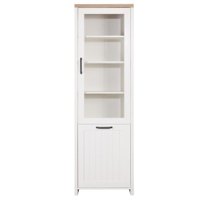 alpha-TO-VERNEWIT1W1D-16609 ΒΙΤΡΙΝΑ VERNE ΜΟΝΟΦΥΛΛΗ 59.7X37.2X191.6CM ΛΕΥΚΟ-ΦΥΣΙΚΟΣ ΔΡΥΣ