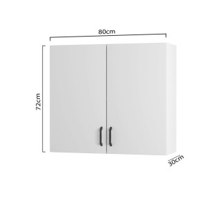 alpha-W8072M04-242365 MODEST ΠΑΝΩ ΝΤΟΥΛΑΠΙ ΓΚΡΙ 80X30X72ΕΚ