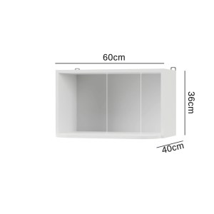 alpha-WM6036WHITE-2316453 MODEST ΠΑΝΩ ΝΤΟΥΛΑΠΙ ΛΕΥΚΟ 60X40X36ΕΚ