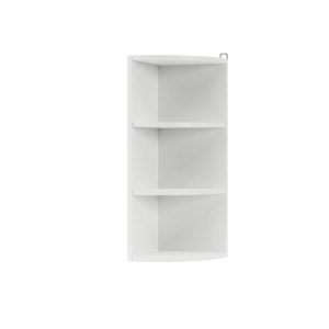 alpha-WR2872WHITE-242351 MODEST ΓΩΝΙΑΚΟ ΠΑΝΩ ΝΤΟΥΛΑΠΙ ΜΕ ΡΑΦΙΑ ΛΕΥΚΟ 28X28X72CM