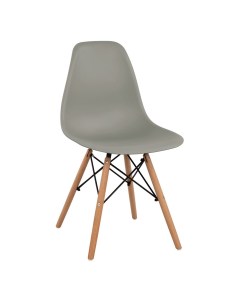 alpha-ZZ-A0505856-3121 ΚΑΡΕΚΛΑ STEFAN 46.5X53X82CM ΓΚΡΙ ΠΟΛΥΠΡΟΠΥΛΕΝΙΟ ΜΕ ΞΥΛΙΝΑ ΠΟΔΙΑ