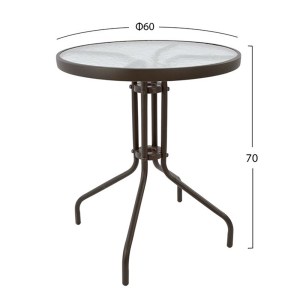 alpha-ZZ-A0602714-2958105 ΤΡΑΠΕΖΙ ADAM ΚΑΦΕ ΜΕ ΓΥΑΛΙΝΗ ΕΠΙΦΑΝΕΙΑ Φ60X68CM