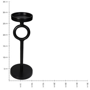Artelibre - 05150219 ΚΗΡΟΠΗΓΙΟ ΜΑΥΡΟ ΑΛΟΥΜΙΝΙΟ 11.5X11.5X29.5CM