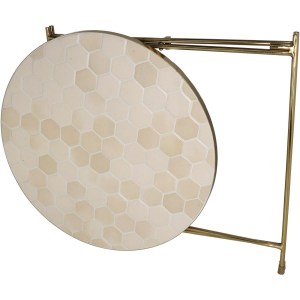 Artelibre - 05150523 ΤΡΑΠΕΖΑΚΙ ΙΒΟΥΑΡ ΜΕΤΑΛΛΟ 50X50X50CM