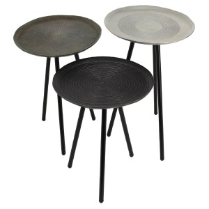 Artelibre - 05151386 ΤΡΑΠΕΖΑΚΙ ARTELIBRE ΠΟΛΥΧΡΩΜΟ ΜΕΤΑΛΛΟ 41X41X50.5CM ΣΕΤ 3ΤΜΧ