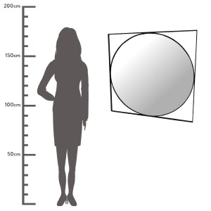 Artelibre - 05152237 ΚΑΘΡΕΠΤΗΣ ΜΑΥΡΟ ΜΕΤΑΛΛΟ 97X1.5X97CM
