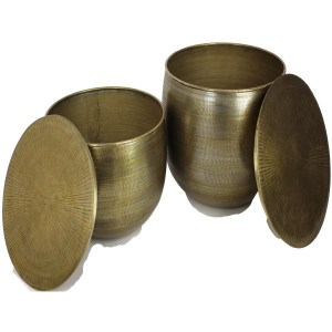 Artelibre - 05152731 ΤΡΑΠΕΖΑΚΙ-ΚΑΣΠΩ ARTELIBRE ΧΡΥΣΟ ΜΕΤΑΛΛΟ 50X50X44CM ΣΕΤ 2ΤΜΧ
