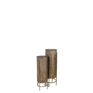 Artelibre - 05153331 ΚΑΣΠΩ ΧΡΥΣΟ ΜΕΤΑΛΛΟ 30X30X65CM ΣΕΤ 2ΤΜΧ