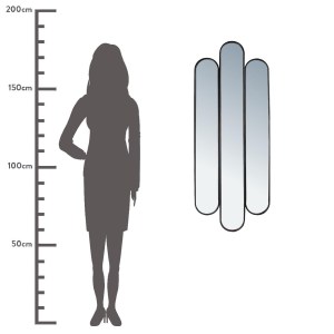 Artelibre - 05153539 ΚΑΘΡΕΠΤΗΣ ΜΑΥΡΟ ΜΕΤΑΛΛΟ 45.5X5X116CM