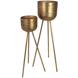 Artelibre - 05153552 ΚΑΣΠΩ ΧΡΥΣΟ ΜΕΤΑΛΛΟ 26.5X26.5X101CM ΣΕΤ 2ΤΜΧ