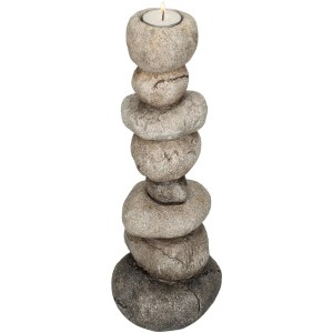 Artelibre - 05153953 ΚΗΡΟΠΗΓΙΟ ΠΕΤΡΕΣ ΓΚΡΙ POLYRESIN 13X11X25.5CM