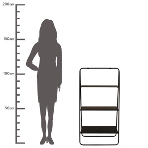 Artelibre - 05154100 ΡΑΦΙΕΡΑ ΜΑΥΡΟ ΜΕΤΑΛΛΟ 57X37X110CM