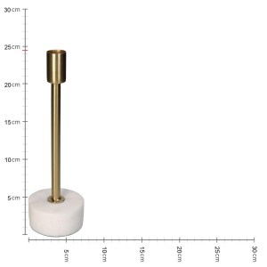 Artelibre - 05156684 ΚΗΡΟΠΗΓΙΟ ΧΡΥΣΟ ΜΕΤΑΛΛΟ/ΜΑΡΜΑΡΟ 7.5X7.5X24.5CM