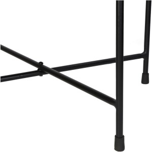 Artelibre - 05156692 ΤΡΑΠΕΖΑΚΙ ΜΑΥΡΟ ΜΑΡΜΑΡΟ/ΜΕΤΑΛΛΟ 40X40X40CM