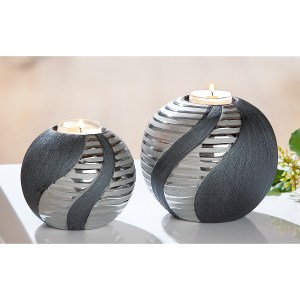 Artelibre - 05160087 ΘΗΚΗ ΡΕΣΩ ARTELIBRE ΑΣΗΜΙ/ΓΚΡΙ ΚΕΡΑΜΙΚΟ 9.8X9.8X8.8CM