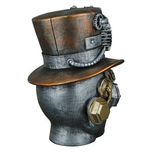 Artelibre - 05160246 ΔΙΑΚΟΣΜΗΤΙΚΟ STEAMPUNK ΑΝΔΡΙΚΟ ΠΡΟΣΩΠΟ ΑΣΗΜΙ POLYRESIN 18X16X20CM