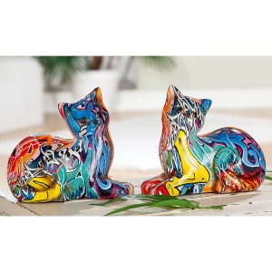 Artelibre - 05160270 ΔΙΑΚΟΣΜΗΤΙΚΟ ARTELIBRE ΓΑΤΑ ΠΟΛΥΧΡΩΜΟ POLYRESIN 8X16X13CM ΣΕ 2 ΣΧΕΔΙΑ