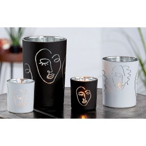 Artelibre - 05160305 ΘΗΚΗ ΡΕΣΩ ΠΡΟΣΩΠΑ ΓΥΑΛΙ 12.5CM ΣΕ 2 ΧΡΩΜΑΤΑ