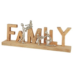 Artelibre - 05160365 ΔΙΑΚΟΣΜΗΤΙΚΟ FAMILY ΦΥΣΙΚΟ/ΜΠΡΟΝΖΕ ΞΥΛΟ/ΑΛΟΥΜΙΝΙΟ 7.5X55X21CM
