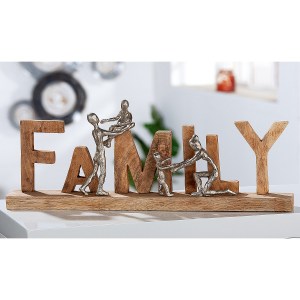 Artelibre - 05160365 ΔΙΑΚΟΣΜΗΤΙΚΟ FAMILY ΦΥΣΙΚΟ/ΜΠΡΟΝΖΕ ΞΥΛΟ/ΑΛΟΥΜΙΝΙΟ 7.5X55X21CM