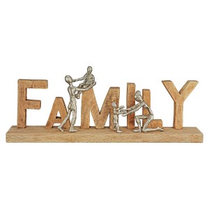 Artelibre - 05160365 ΔΙΑΚΟΣΜΗΤΙΚΟ FAMILY ΦΥΣΙΚΟ/ΜΠΡΟΝΖΕ ΞΥΛΟ/ΑΛΟΥΜΙΝΙΟ 7.5X55X21CM