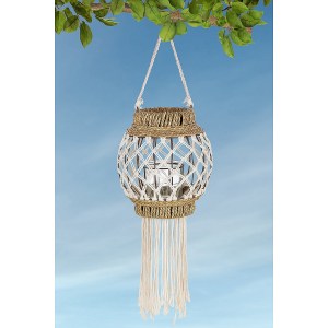 Artelibre - 05160439 ΦΑΝΑΡΙ ΚΑΦΕ/ΛΕΥΚΟ ΜΠΑΜΠΟΥ/RATTAN 29CM