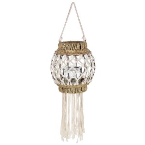 Artelibre - 05160439 ΦΑΝΑΡΙ ΚΑΦΕ/ΛΕΥΚΟ ΜΠΑΜΠΟΥ/RATTAN 29CM