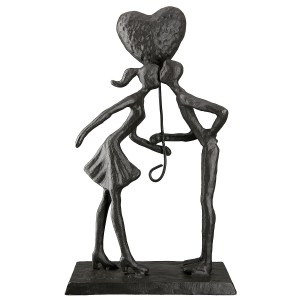 Artelibre - 05160867 ΔΙΑΚΟΣΜΗΤΙΚΟ ARTELIBRE ΖΕΥΓΑΡΙ ΚΡΑΤΑΕΙ ΚΑΡΔΙΑ ΜΠΑΛΟΝΙ ΚΑΦΕ ΜΕΤΑΛΛΟ 12.5X5X22.5CM