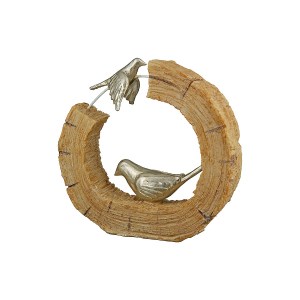 Artelibre - 05160872 ΔΙΑΚΟΣΜΗΤΙΚΟ ARTELIBRE ΠΟΥΛΙΑ ΣΕ ΚΟΡΜΟ ΕΚΡΟΥ/ΑΣΗΜΙ POLYRESIN 19X5X18CM ΣΕ 2 ΣΧΕΔΙΑ