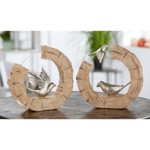 Artelibre - 05160872 ΔΙΑΚΟΣΜΗΤΙΚΟ ARTELIBRE ΠΟΥΛΙΑ ΣΕ ΚΟΡΜΟ ΕΚΡΟΥ/ΑΣΗΜΙ POLYRESIN 19X5X18CM ΣΕ 2 ΣΧΕΔΙΑ