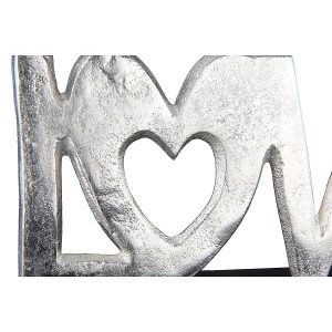 Artelibre - 05160877 ΔΙΑΚΟΣΜΗΤΙΚΟ ARTELIBRE LOVE ΣΕ ΒΑΣΗ ΑΣΗΜΙ/ΜΑΥΡΟ ΑΛΟΥΜΙΝΙΟ/ΞΥΛΟ 28X5X14CM