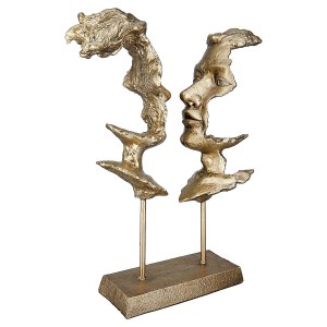 Artelibre - 05160927 ΔΙΑΚΟΣΜΗΤΙΚΟ ARTELIBRE ΠΡΟΣΩΠΑ ΧΡΥΣΟ POLYRESIN 22.5X7.5X31CM
