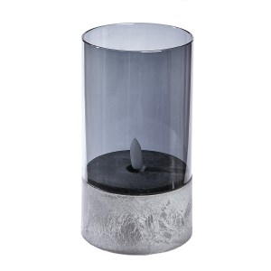 Artelibre - 05160930 WIND LIGHT (LED) CYLINDRICAL ΓΥΑΛΙΝΟ ΓΚΡΙ PU H. 125 CM D. CM