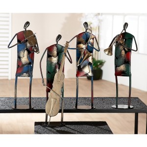 Artelibre - 05161015 ΔΙΑΚΟΣΜΗΤΙΚΟ ARTELIBRE ΜΟΥΣΙΚΟΣ ΠΟΛΥΧΡΩΜΟ ΜΕΤΑΛΛΟ 15.5X10.5X36.5CM ΣΕ 2 ΣΧΕΔΙΑ