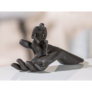 Artelibre - 05161145 ΔΙΑΚΟΣΜΗΤΙΚΟ ARTELIBRE ΣΚΕΠΤΟΜΕΝΟΣ ΠΑΝΩ ΣΕ ΧΕΡΙ ΚΑΦΕ ΜΕΤΑΛΛΟ 21X9X12CM