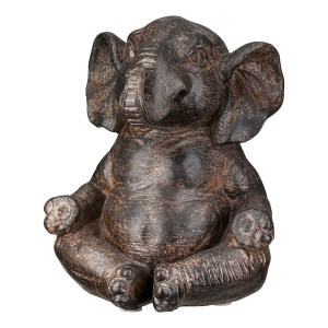 Artelibre - 05161377  FIGURE ELEPHANT SYNTHETIC RESIN BROWN ΠΟΙΚΙΛΙΑ 3 ΦΟΡΕΣ 10X15X16CM 10X15X16CM