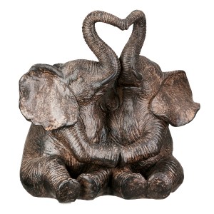 Artelibre - 05161379  FIGURE ELEPHANT SYNTHETIC RESIN BROWN 18X18X12CM 18X18X12CM