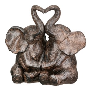 Artelibre - 05161379  FIGURE ELEPHANT SYNTHETIC RESIN BROWN 18X18X12CM 18X18X12CM