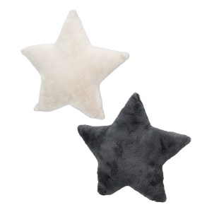 Artelibre - 05161405  CUSHION STAR TEXTILE BEIGE GREY 2 ASSORTED 45X13X43CM 45X13X43CM