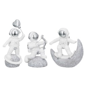 Artelibre - 05161412  FIGURE ASTRONAUT POLY WHITE SILVER ΠΟΙΚΙΛΙΑ 3 ΦΟΡΕΣ 11X5X12CM 11X5X12CM