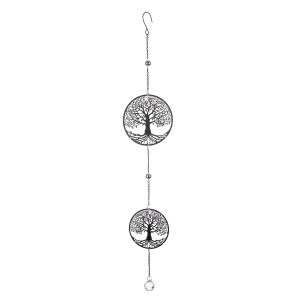 Artelibre - 05161442  ΓΙΡΛΑΝΤΑ ROUND TREE OF LIFE MOTIF METAL BLACK 15X3X80CM 15X3X80CM