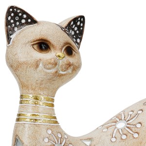 Artelibre - 05161447 FIGURE CAT SYNTHETIC RESIN ΑΝΟΙΧΤΟ ΚΑΦΕ 21X8X12CM 21X8X12CM