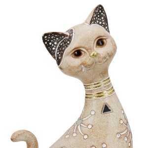 Artelibre - 05161448  FIGURE CAT SYNTHETIC RESIN ΑΝΟΙΧΤΟ ΚΑΦΕ 11X10X23CM 11X10X23CM