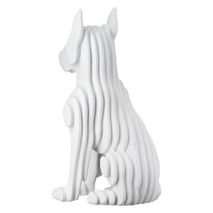 Artelibre - 05161458  FIGURE DOG SYNTHETIC RESIN WHITE 8X12X22CM 8X12X22CM